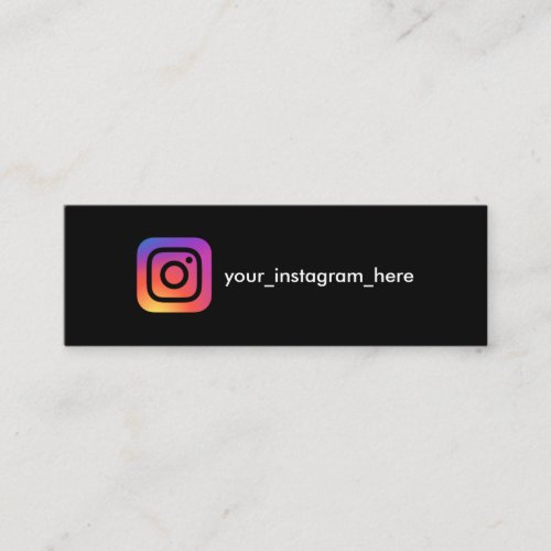 Instagram logo social media simple modern trendy calling card