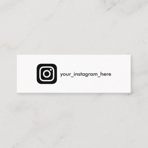 Instagram logo social media simple modern white calling card