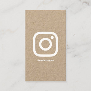 Instagram loyalty modern social media brown kraft card