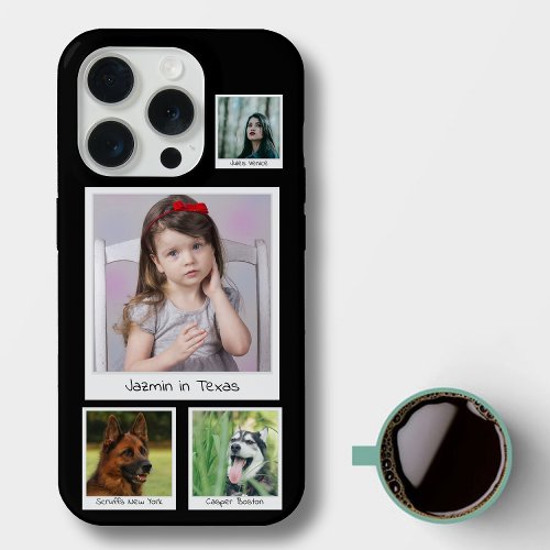 Instagram Memories Collage 4 photos Black iPhone 15 Pro Case