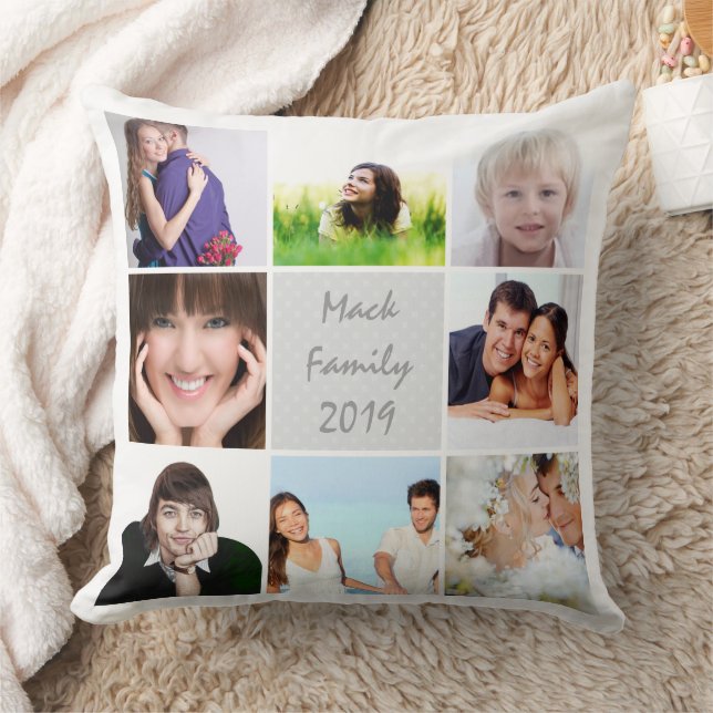 Instagram Modern Stylized Your Photos Throw Pillow (Blanket)