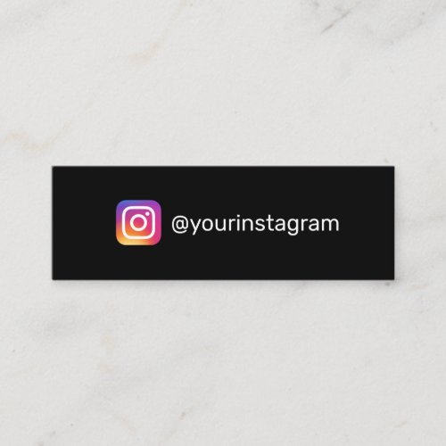 Instagram modern trendy social media simple logo calling card