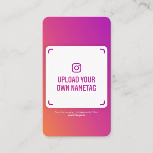 Instagram nametag modern photo social media trendy calling card