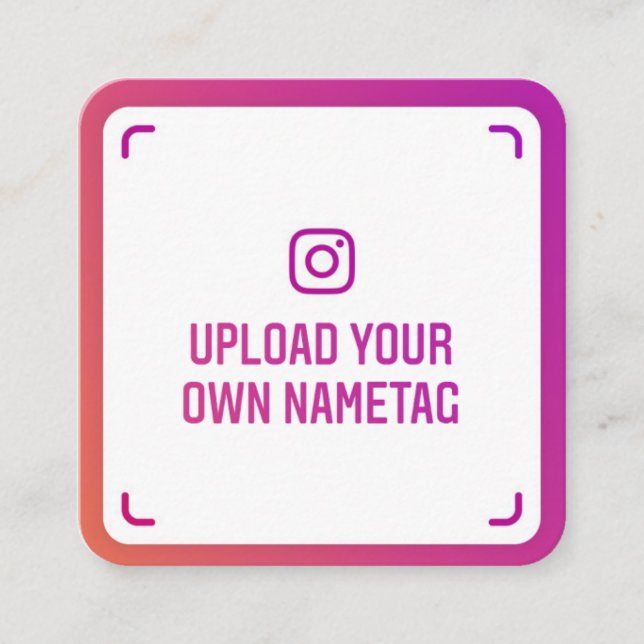 Instagram nametag photo modern social media trendy calling card (Front)