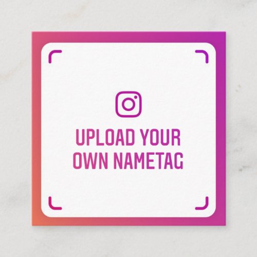 Instagram nametag trendy photo modern social media calling card