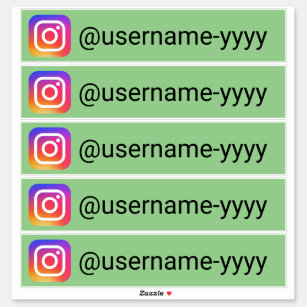 Instagram or social media usernames sticker