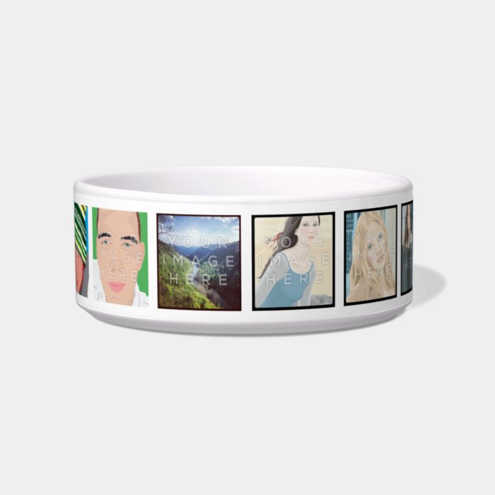 Instagram Personalized Mosaic Photo Pet Bowl
