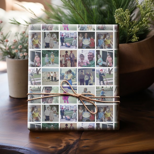 Instagram Photo Collage - 16 of your favorite pics Wrapping Paper (Personalized Photo Wrapping Paper)