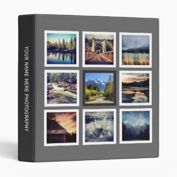 Instagram Photo Collage 9 Photographs Binder by PartyHearty at Zazzle