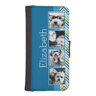 Instagram Photo Collage Colorful Chevrons iPhone SE/5/5s Wallet Case