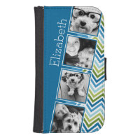 Instagram Photo Collage Colorful Chevrons Phone Wallet