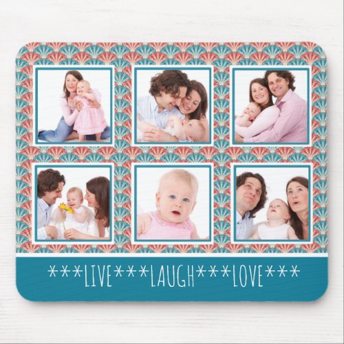 Instagram Photo Collage Decorative Pattern Mouse Pad