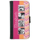 Instagram Photo Collage Hot Pink Orange Chevrons