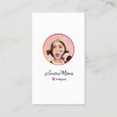 Instagram Photo Collage Modern Script Social Media Calling Card (Front)