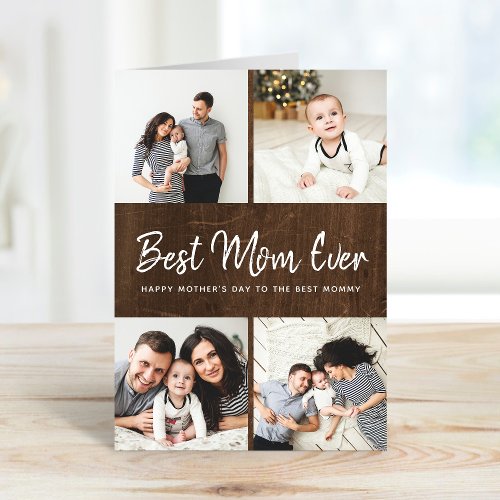 Instagram Photo Collage Mothers Day Card for Mom