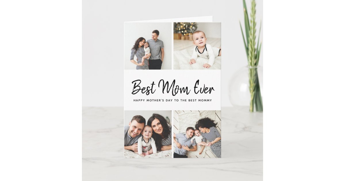 Instagram Photo Collage Mother's Day Card for Mom | Zazzle.com