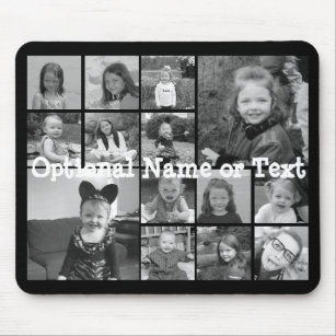 Pad Personalised Photo Collage Girly Pink Effect Mouse Mat