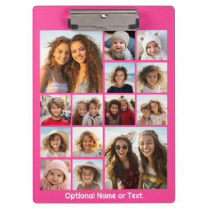 Instagram Photo Collage - Up to 14 photos Pink Clipboard