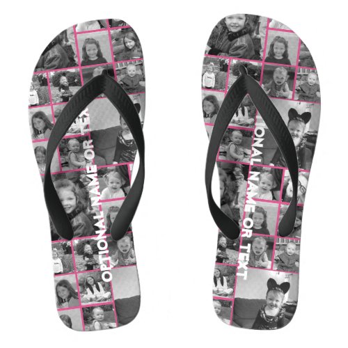 Instagram Photo Collage _ Up to 14 photos Pink Flip Flops