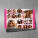 Instagram Photo Collage - Up to 14 photos Pink Magnet<br><div class="desc">A design with a colorful background. Use up to fourteen square photos to create a unique and personal gift. If you need to adjust the pictures,  click on the customize tool to make changes.</div>