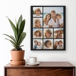 Instagram Photo Collage with 9 photos Canvas Print<br><div class="desc">Use your photos without frames on this one! Add your favorite pictures and snapshots to this strip for a fun memory keeper. An artistic way to display your best photo sharing pics.</div>