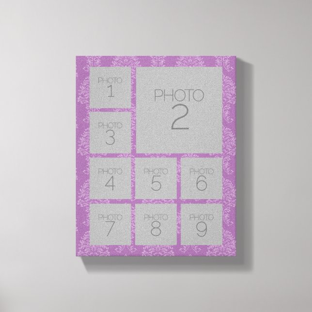 Instagram Photo Collage with 9 photos Canvas Print (Front)