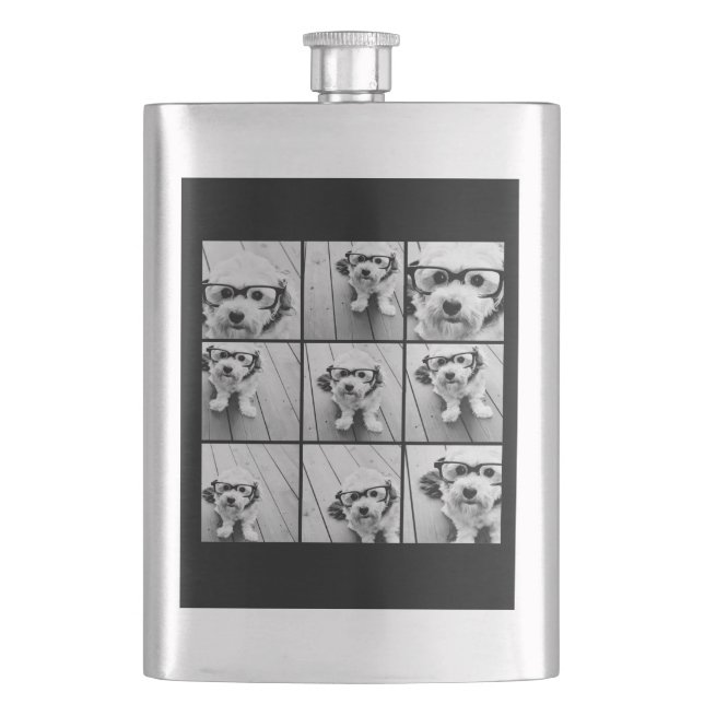 Instagram Photo Collage with 9 photos Flask (Front)