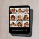 Instagram Photo Collage with 9 photos Magnet<br><div class="desc">Use your photos without frames on this one! Add your favorite pictures and snapshots to this strip for a fun memory keeper. An artistic way to display your best photo sharing pics.</div>