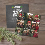 Instagram Photo Collage with 9 square photos Holiday Card<br><div class="desc">A holiday chalkboard design with a greeting for a Merry Christmas and a Happy New Year. Use your photos without frames on this one! Add your favorite pictures and snapshots to this strip for a fun memory keeper. An artistic way to display your best photo sharing pics.</div>