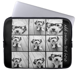 Instagram Photo Collage with 9 square photos Laptop Sleeve