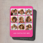 Instagram Photo Collage with 9 square photos Magnet<br><div class="desc">Use your photos without frames on this one! Add your favorite pictures and snapshots to this strip for a fun memory keeper. An artistic way to display your best photo sharing pics.</div>