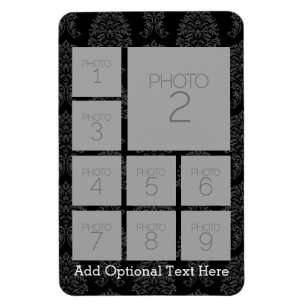 Instagram Photo Collage with 9 square photos Magnet