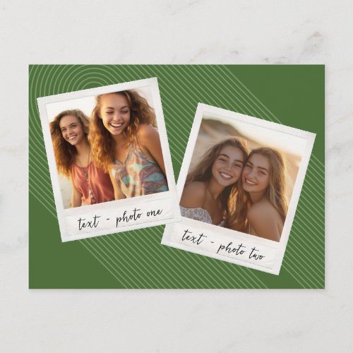 Instagram Photo Collage with Arch Stripes Postcard