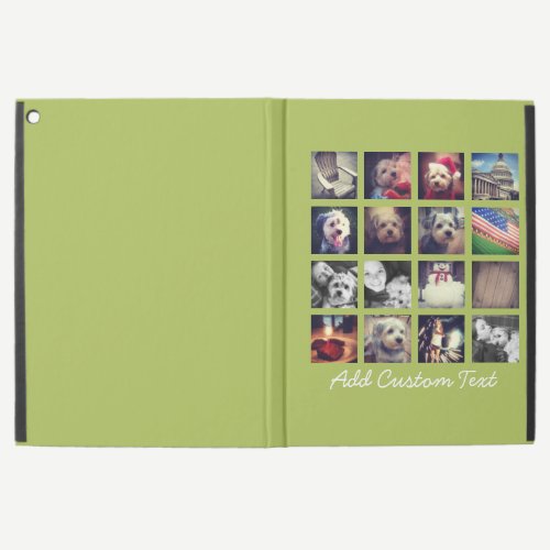 Instagram Photo Collage with lime green background iPad Pro 12.9" Case
