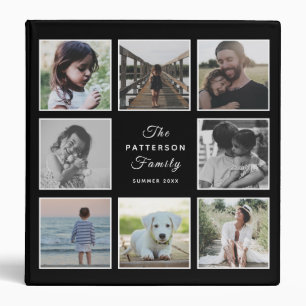 Instagram Photo Family Name Collage Keepsake Album 3 Ring Binder