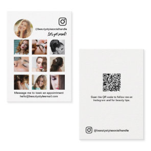 Instagram Photo Grid Collage Beauty Social Media  Business Card