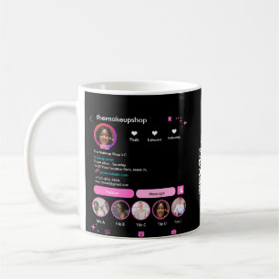 Instagram PHOTO Hair Stylist Makeup Artist QR Coffee Mug