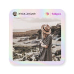 Instagram photo modern holographic pastel rainbow calling card Instagram photo modern holographic pastel rainbow calling card