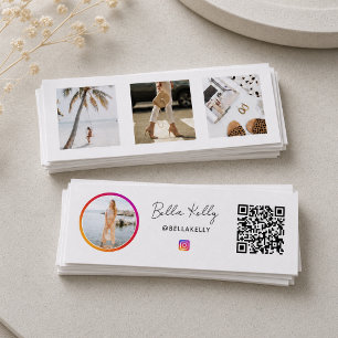 Instagram Photo Social Media Followers QR Code Mini Business Card