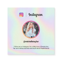 Instagram photo trendy holographic pastel rainbow calling card Instagram photo trendy holographic pastel rainbow calling card