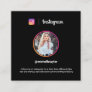 Instagram photo trendy social media modern black calling card