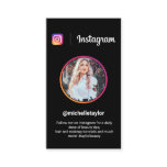 Instagram photo trendy social media modern black calling card Instagram photo trendy social media modern black calling card