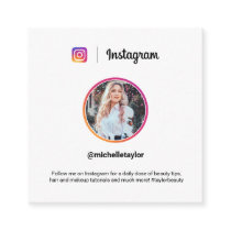 Instagram photo trendy social media modern white calling card Instagram photo trendy social media modern white calling card