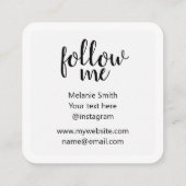 Instagram photographer photo minimal photography calling card (Back)