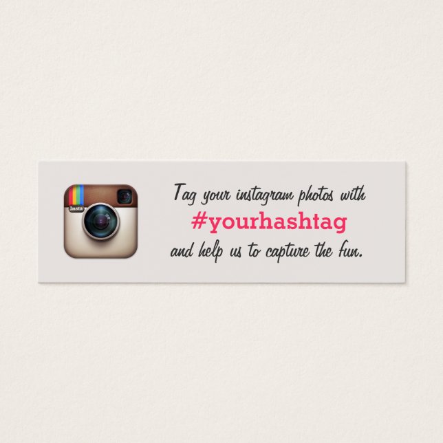 Instagram Photos Hashtag Wedding Insert Card (Front)