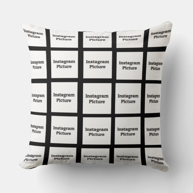 Instagram Pillow Replace with your Photos (Front)
