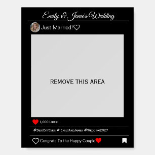 Instagram Post Elegant Wedding Photo Prop Frame Foam Board