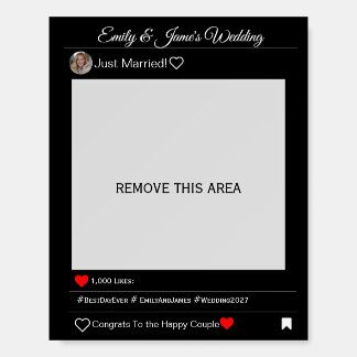 Instagram Post | Elegant Wedding Photo Prop Frame Foam Board
