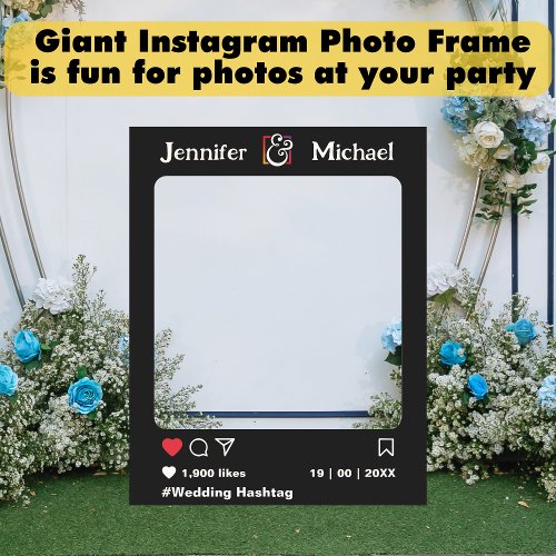 Instagram Post  Elegant Wedding Photo Prop Frame Foam Board