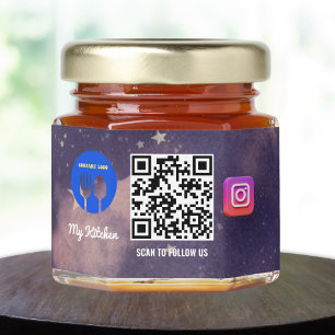 Instagram Promotional Business Qr Code Honey Jar Favors